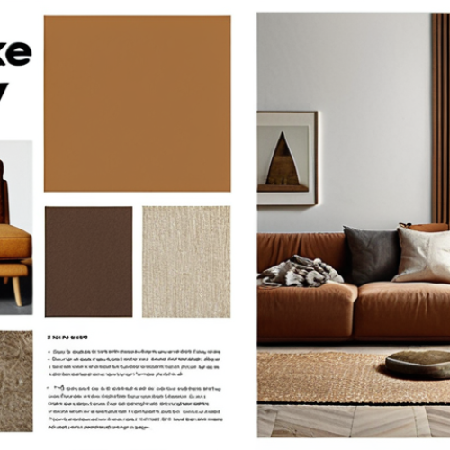 ** A mood board collage showing interior design inspiration. Include swatches of paint colors (earthy tones and maybe one bold accent), fabric samples, pictures of furniture, and magazine clippings showing different design styles (modern, minimalist, Scandinavian).  Focus on creating a feeling of inspiration and possibilities.

**